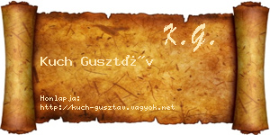 Kuch Gusztáv névjegykártya